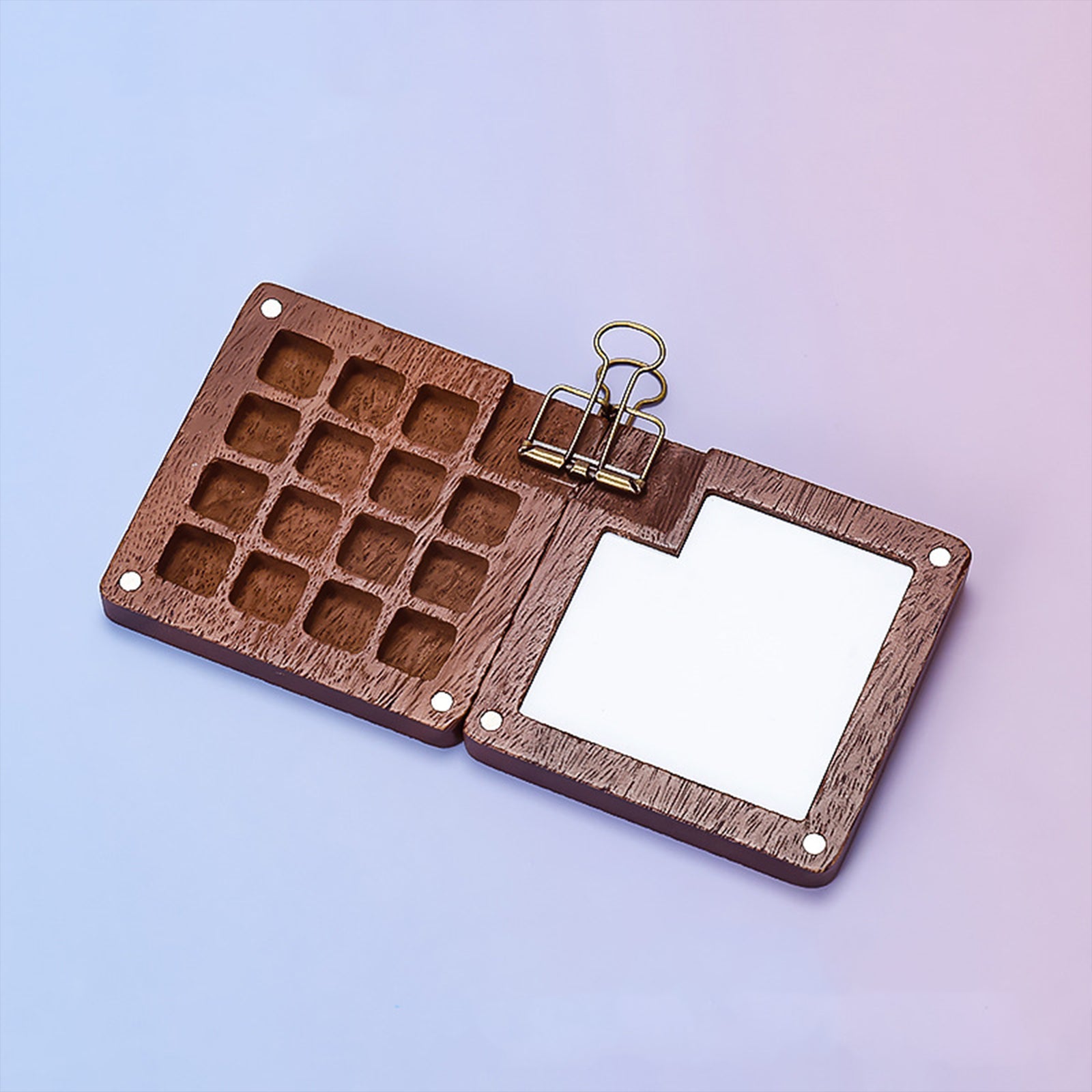 Portable Magnetic Wooden Paint Palette