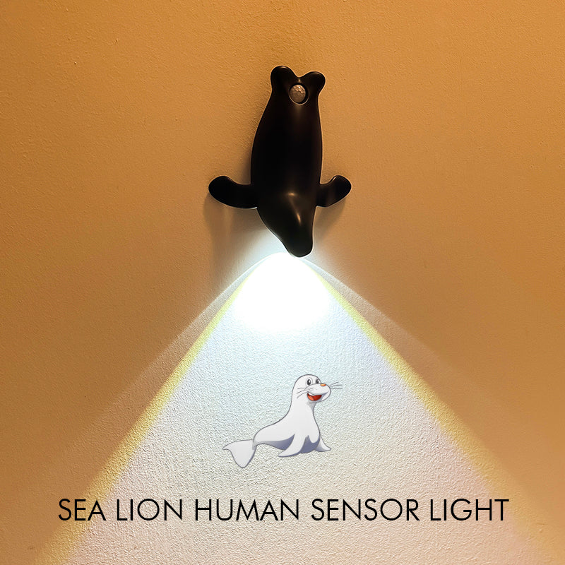 Sea Lion Human Sensor Light Home Decor Lamp USB Rechargeable Motion Light