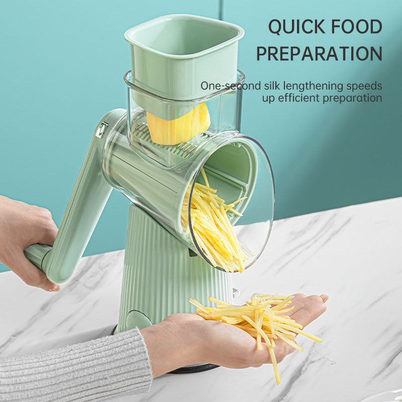 Multifunction Rotary Cheese Grater & Vegetable Slicer 