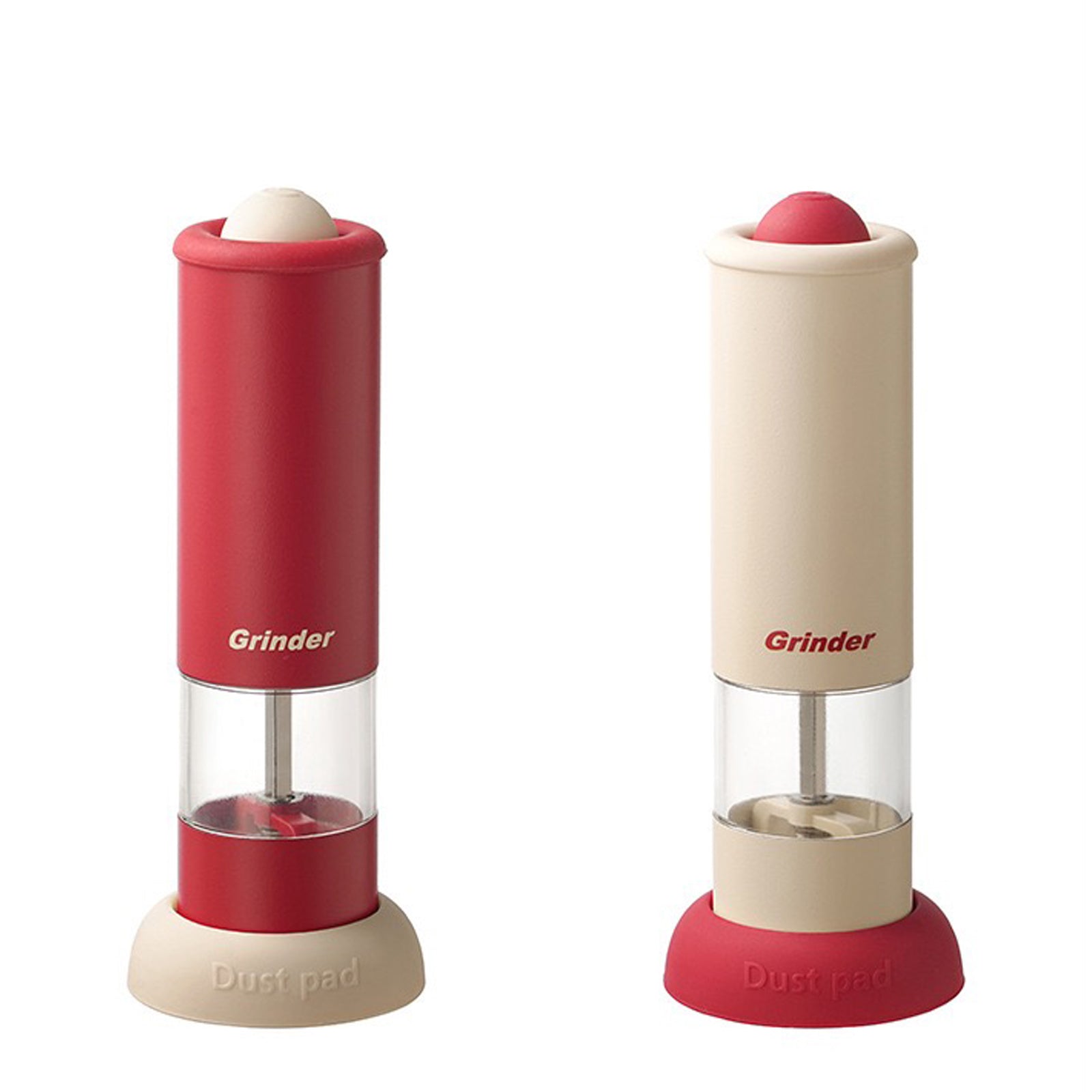One-Touch Electric Grinder – Multi-Purpose Salt & Pepper Mill with Adjustable Coarseness, Visible Chamber, Non-Slip Base, Stylish Gift for BBQ & Parties