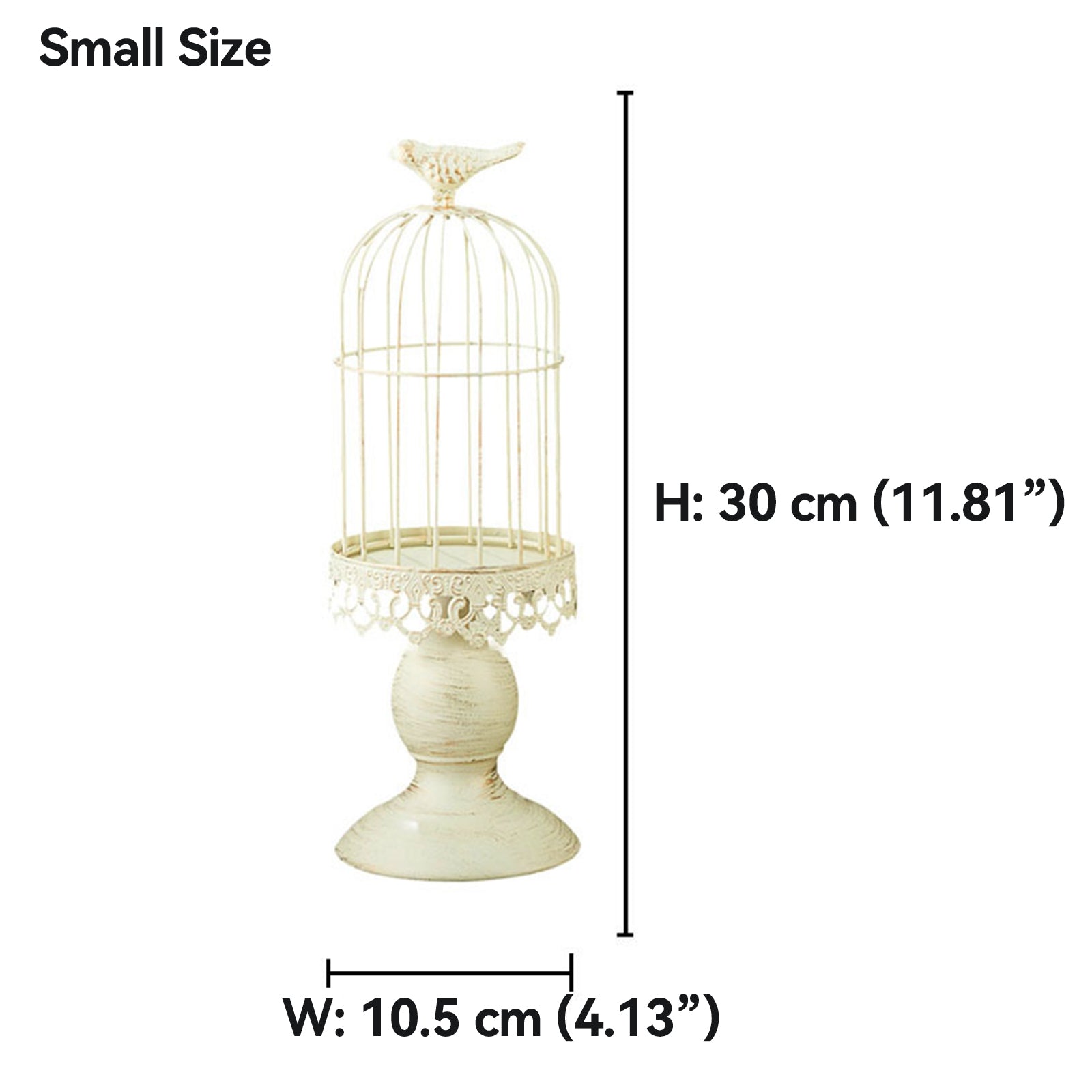 Retro Cream White Birdcage Candle Lantern