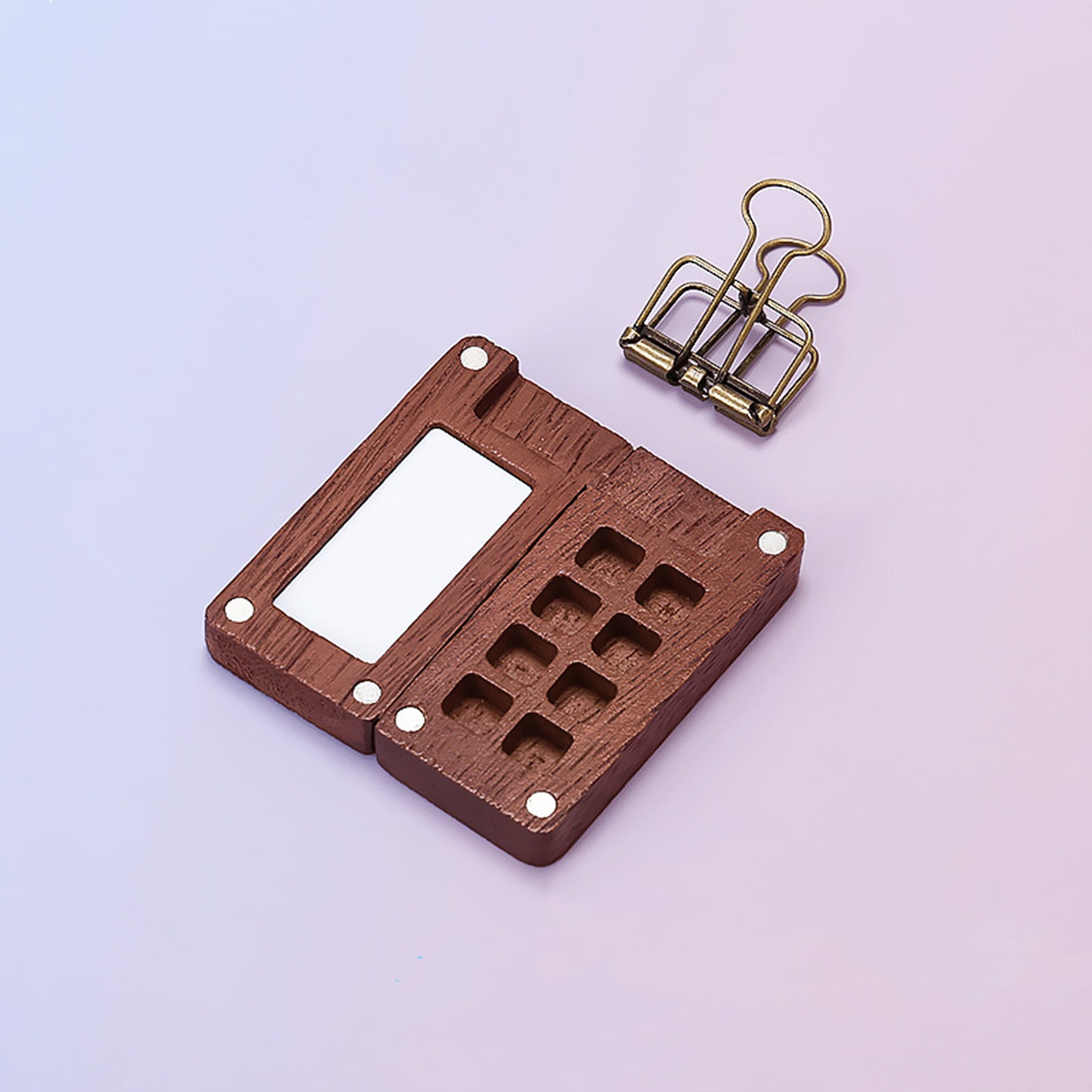 Portable Magnetic Wooden Paint Palette