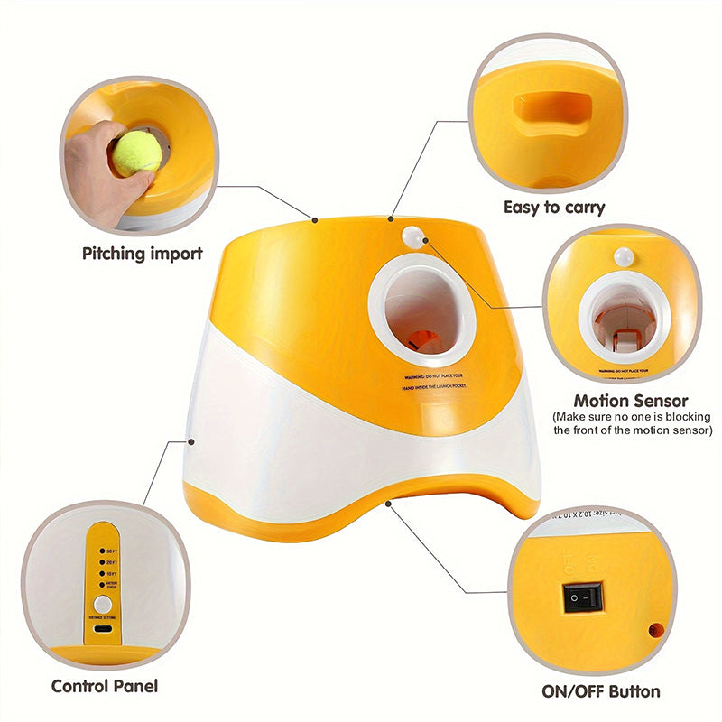 Rechargeable Automatic Tennis Ball Launcher for Dogs