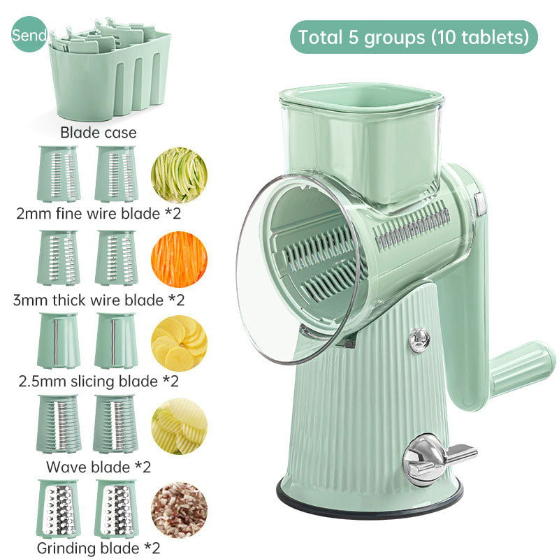 Multifunction Rotary Cheese Grater & Vegetable Slicer