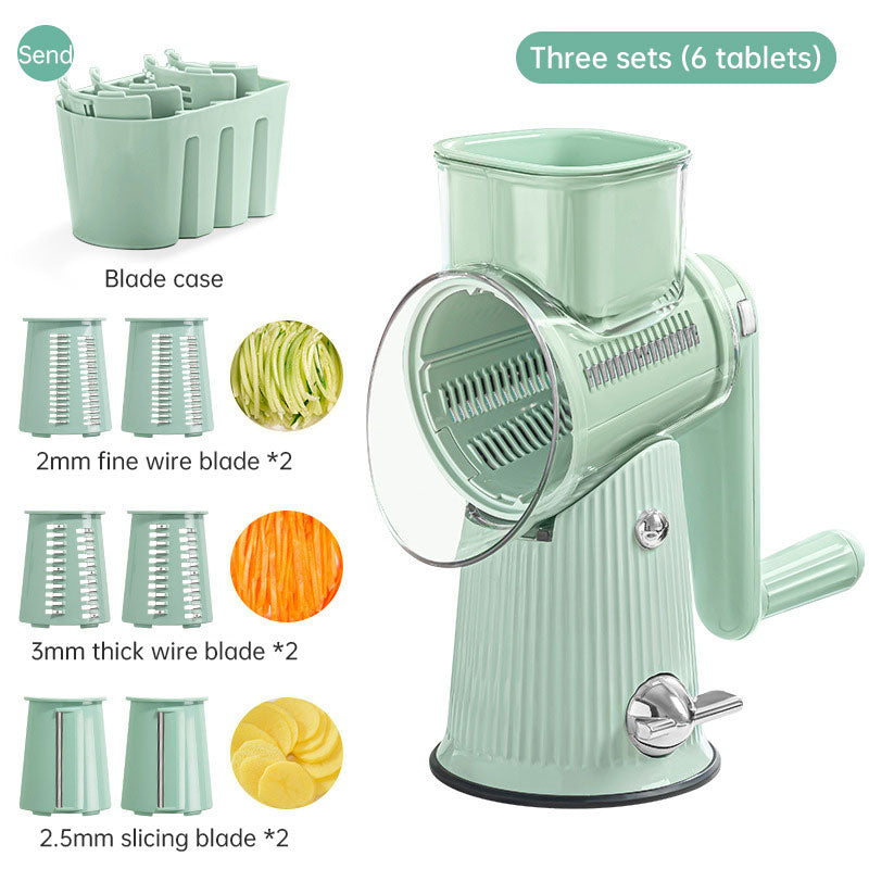 Multifunction Rotary Cheese Grater & Vegetable Slicer 