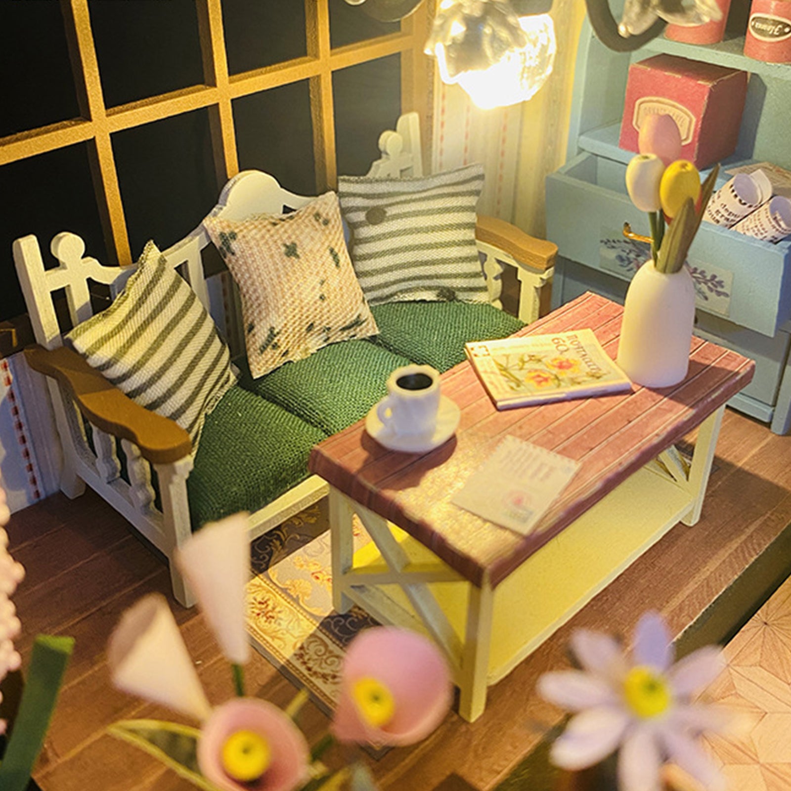 DIY Miniature Garden Villa Kit with Dust Cover