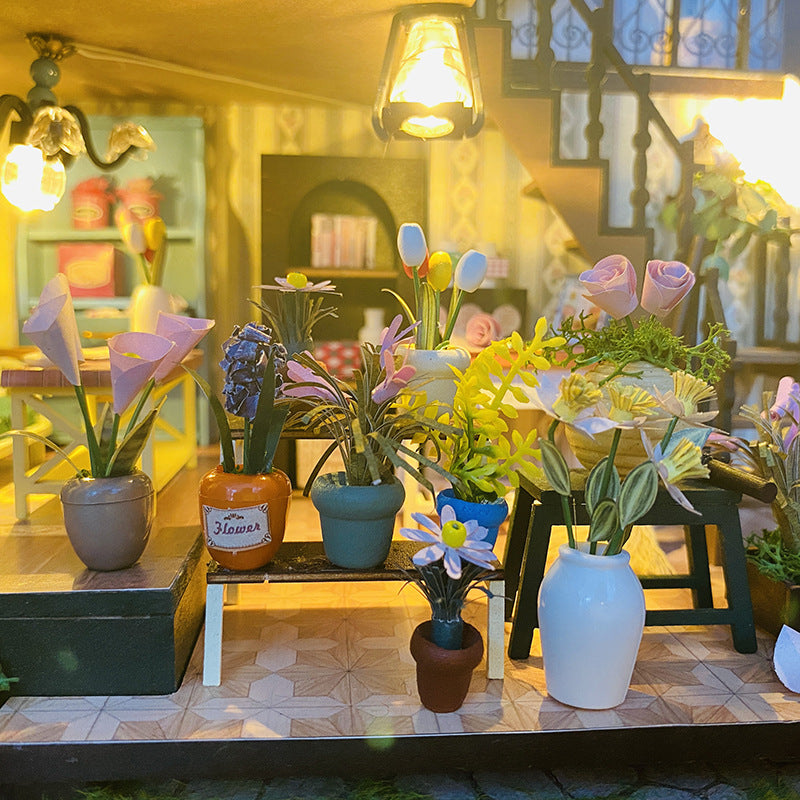 DIY Miniature Garden Villa Kit with Dust Cover