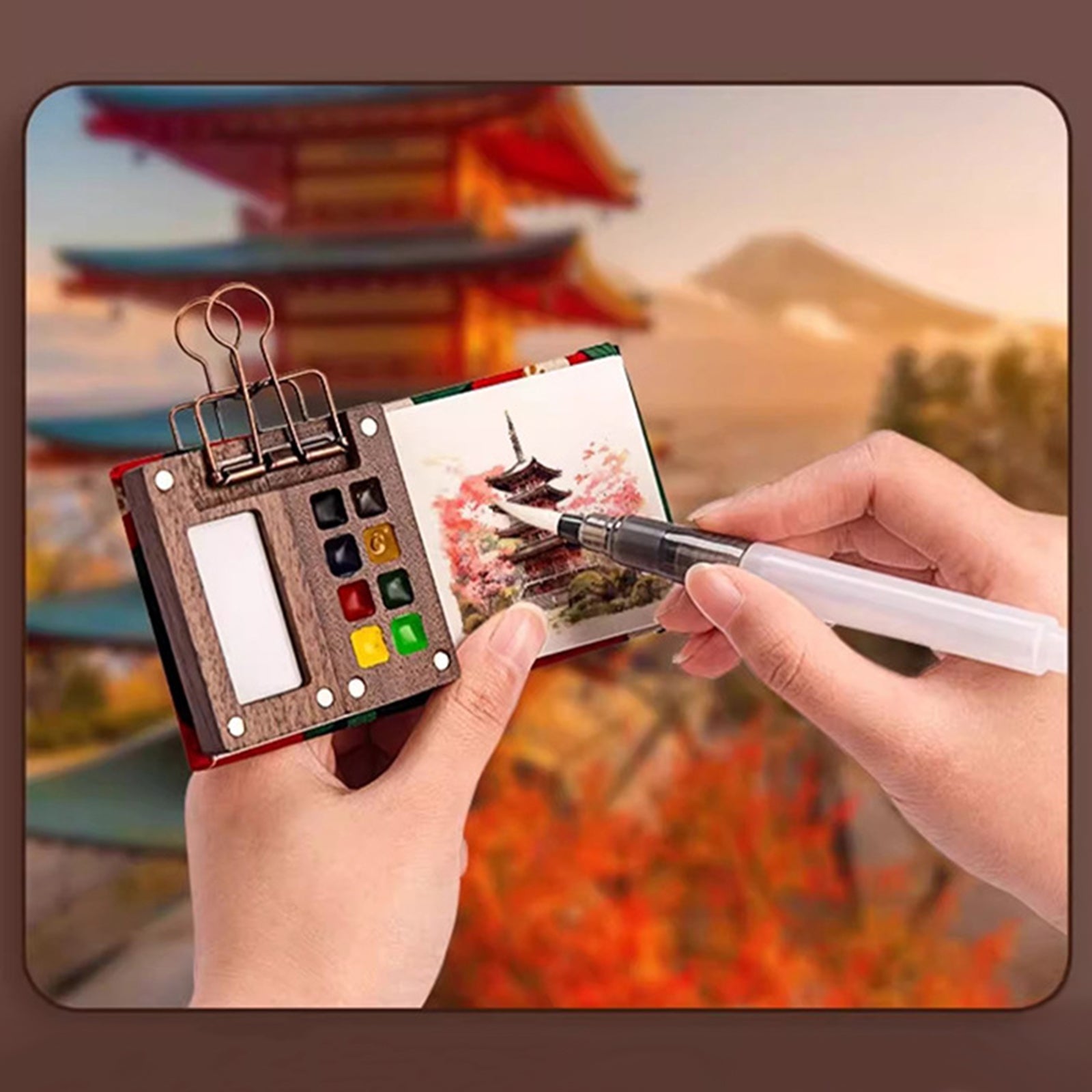 Portable Magnetic Wooden Paint Palette