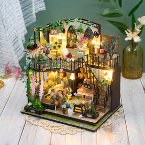 DIY Miniature Garden Villa Kit with Dust Cover