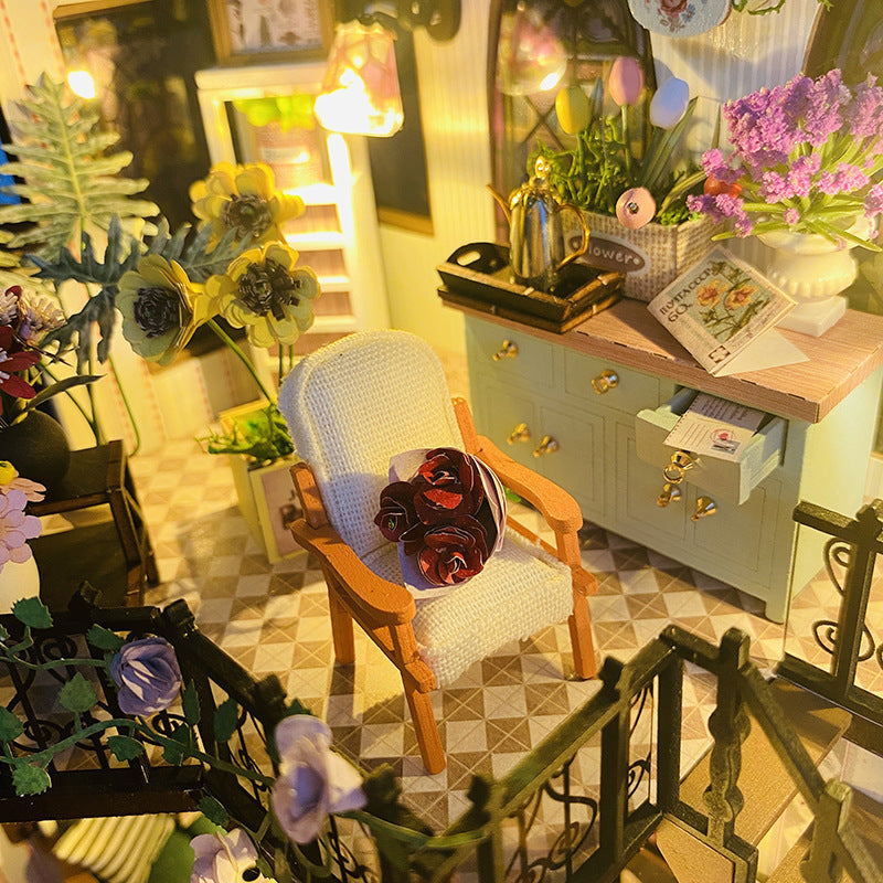 DIY Miniature Garden Villa Kit with Dust Cover