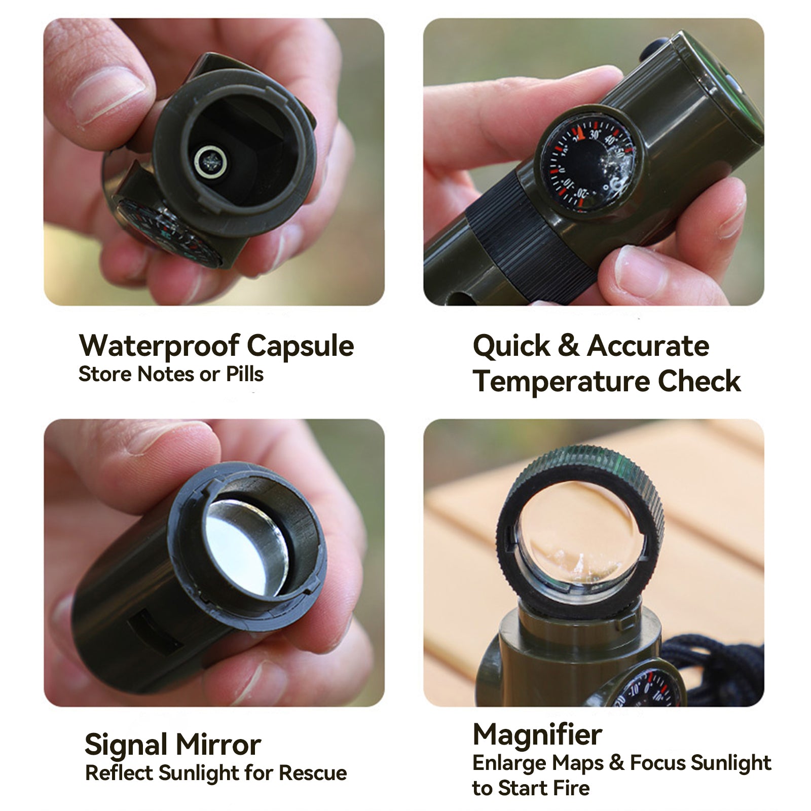 Multi-Function Outdoor Survival Whistle