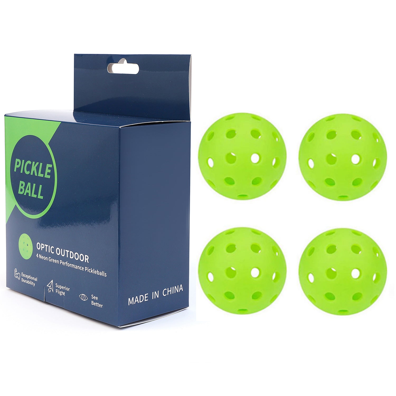 Official 40-Hole Outdoor Pickleballs – USA Pickleball Ball